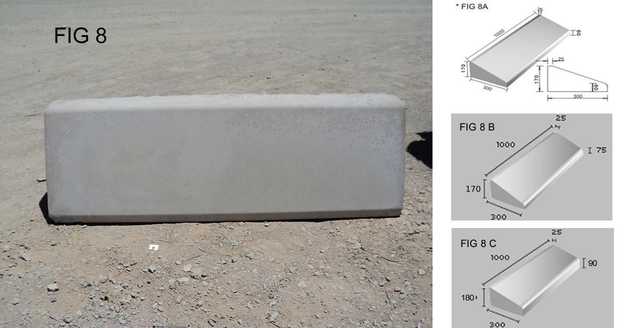 Figure 8a concrete kerbstone