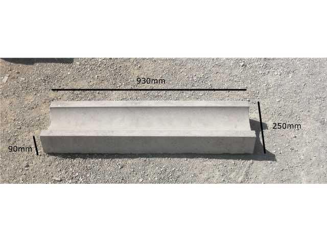 Concrete rainwater canal section