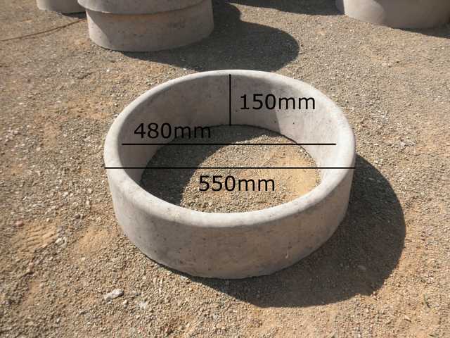 Concrete tree ring for landscaping