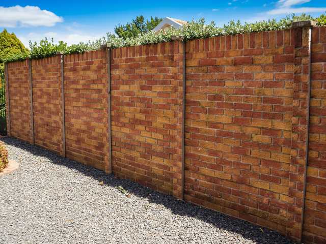 Close-up of a facebrick precast wall