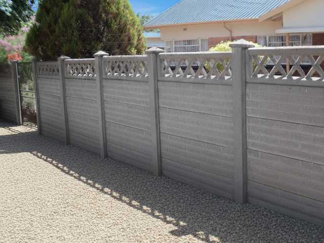 Rustic stone style precast concrete wall panel.